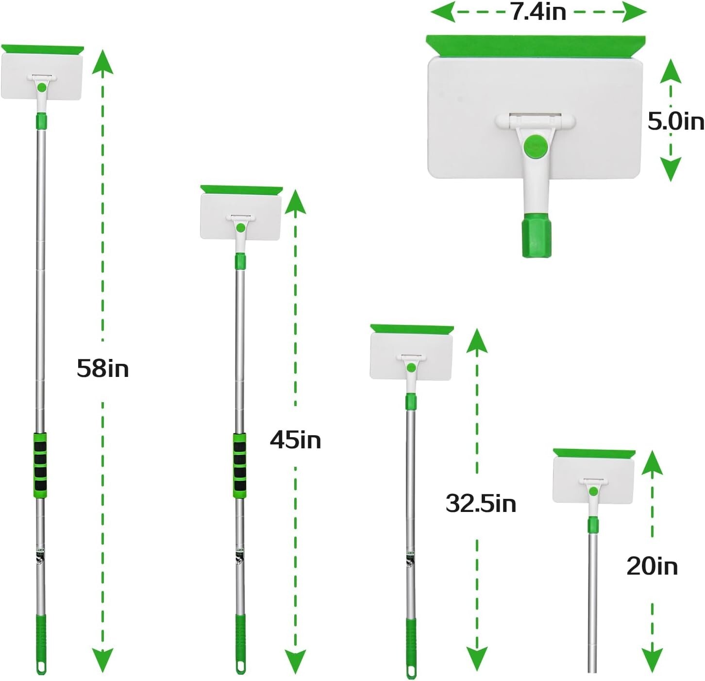 Baseboard Cleaner Tool with 4 Cleaning Pads for Walls ,Ceiling , Floor, Window