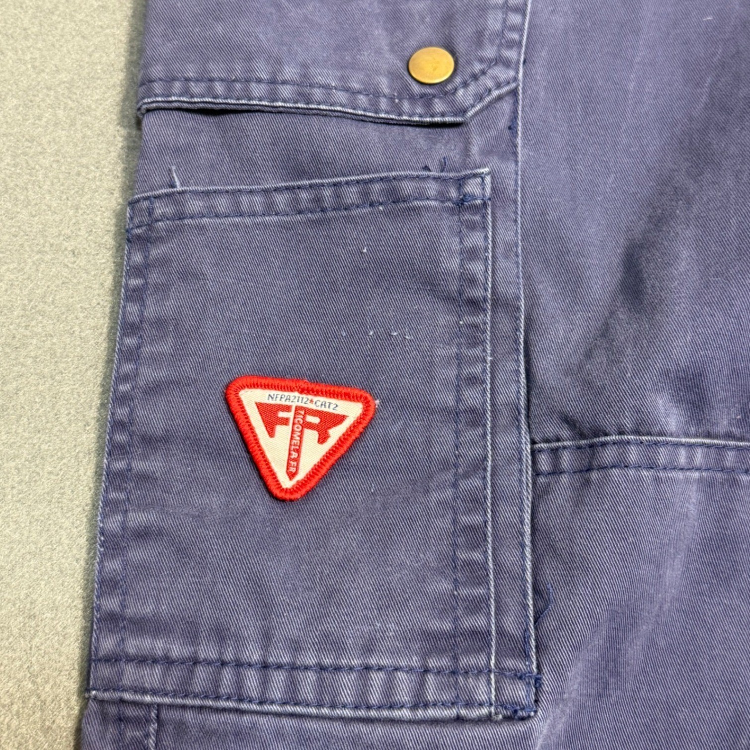 TICOMELA Flame Resistant Cargo Pants Mens (30x30) Blue FR NFPA 2112 CAT2