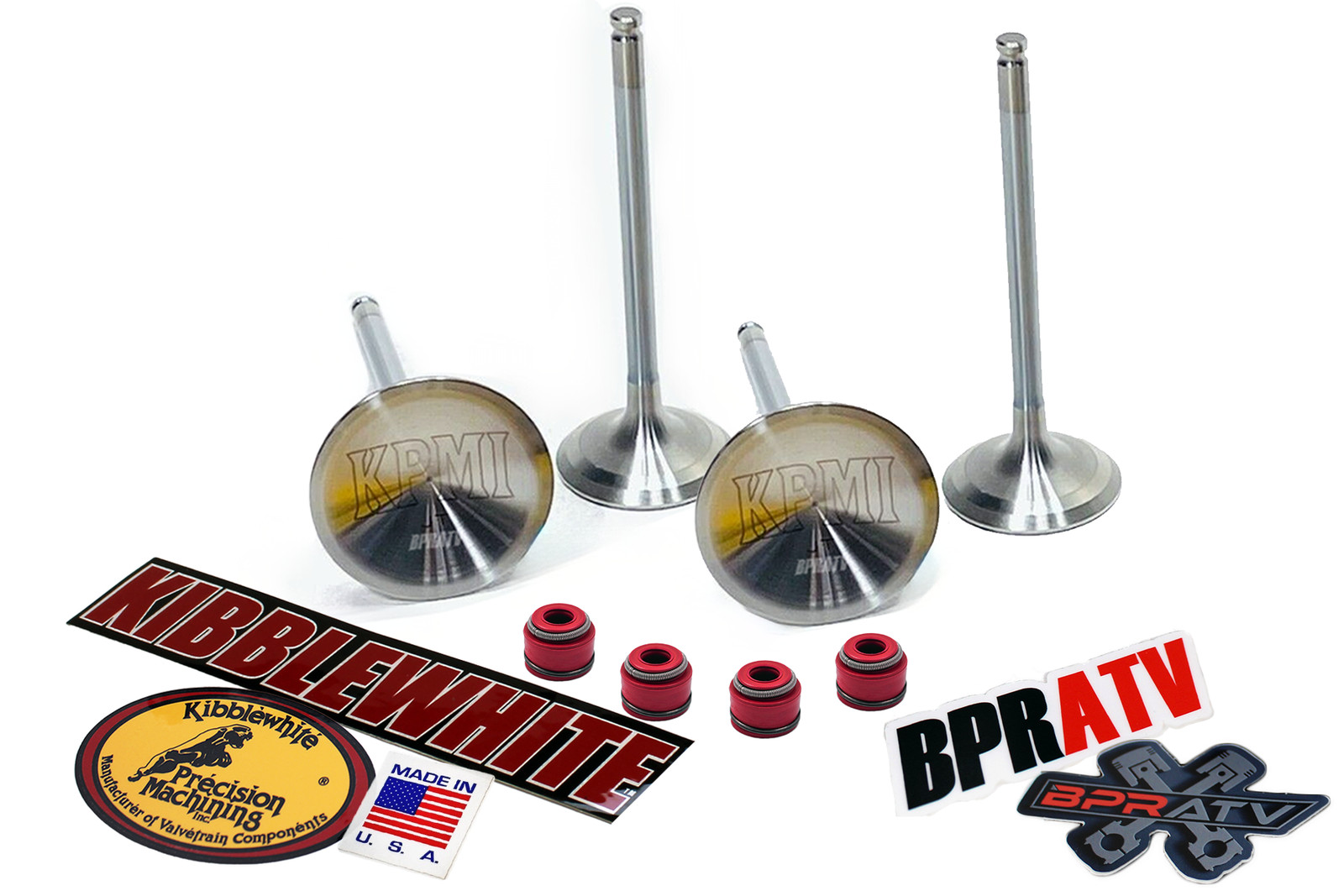 Yamaha YFZ450 YFZ450R +1mm Oversize Kibblewhite Valves & RED Seals All 5 NEW USA