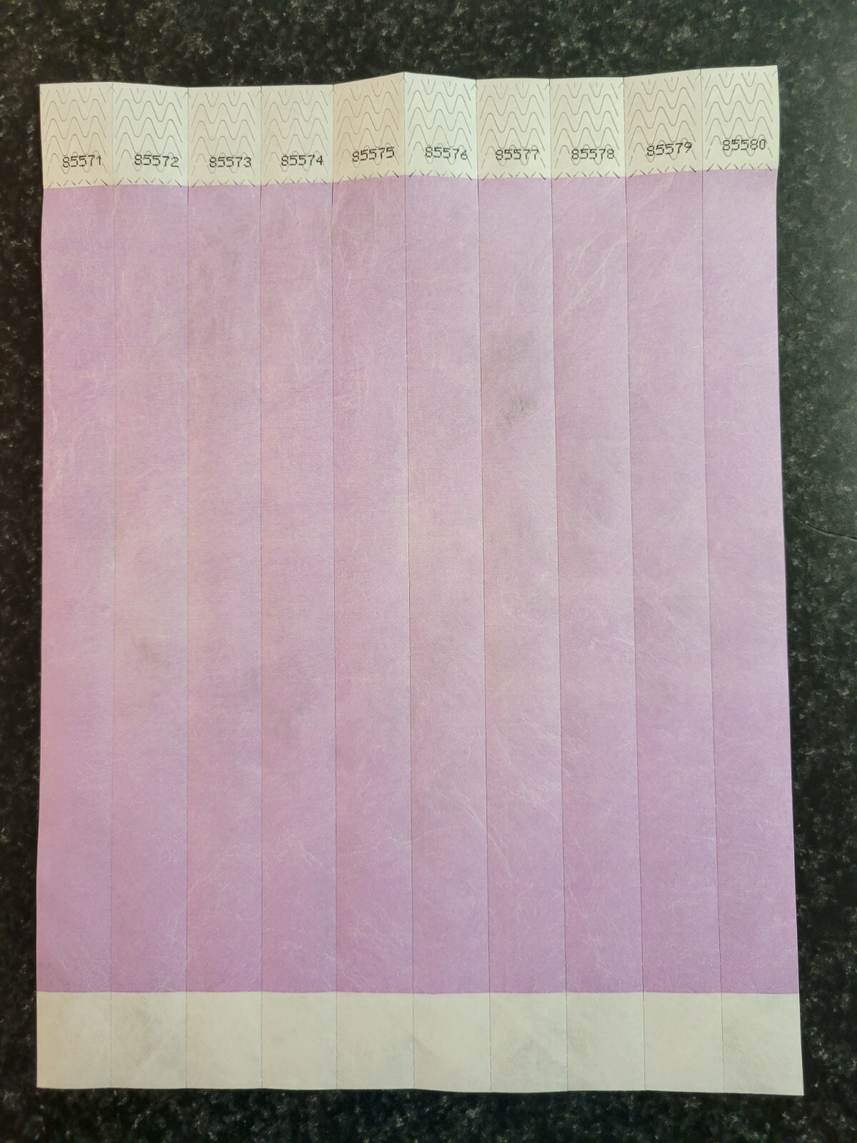 100 3/4" LAVENDER TYVEK WRISTBANDS, WRISTBANDS FOR EVENTS, PAPER WRISTBANDS