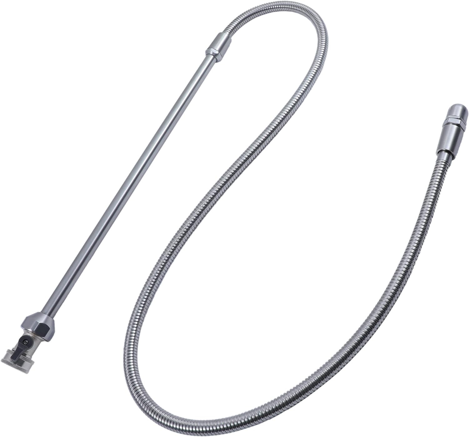 All Metal RV Flexible Swivel Stick with Shutoff Valve,Rv Flexible Black Tank Wan