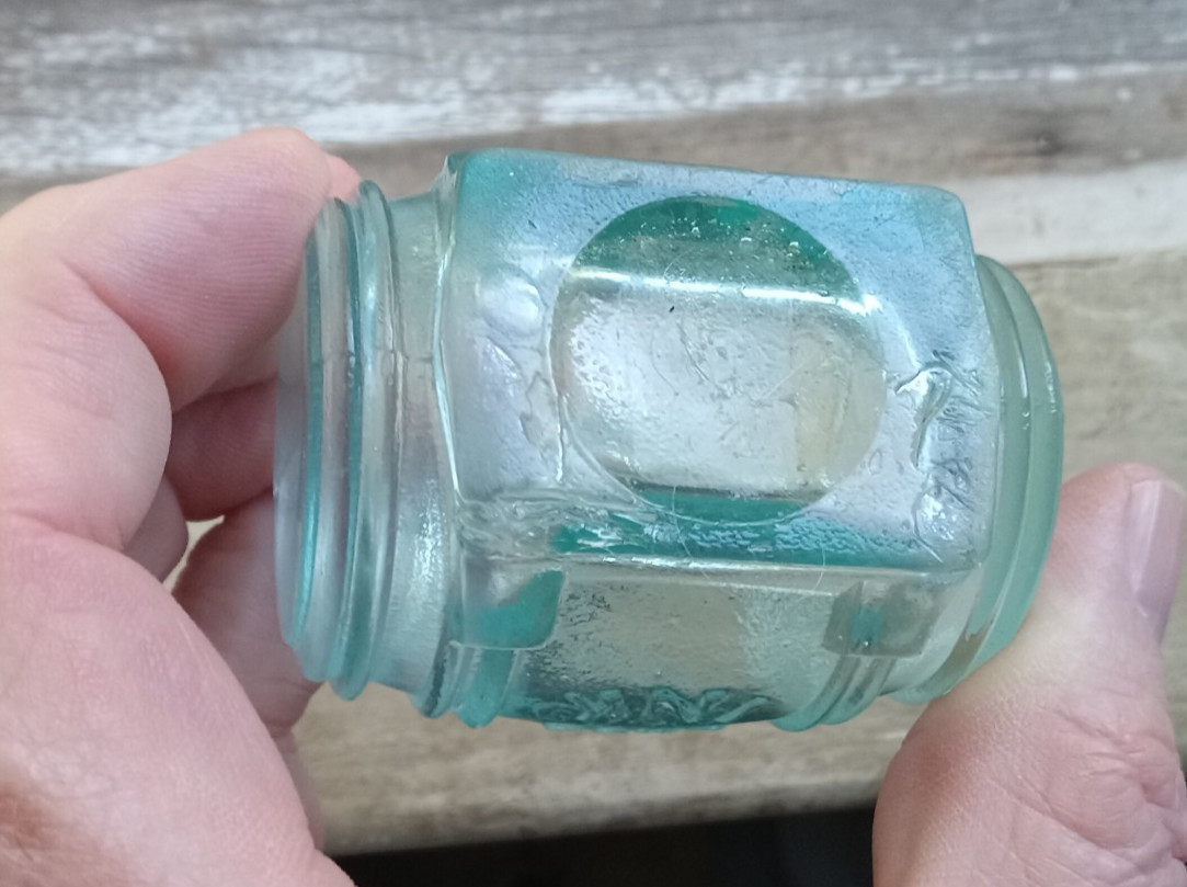 OPDYKE BROS INK 1880 AQUA BARREL FIGURAL INK BOTTLE FRENCHTOWN,NJ?