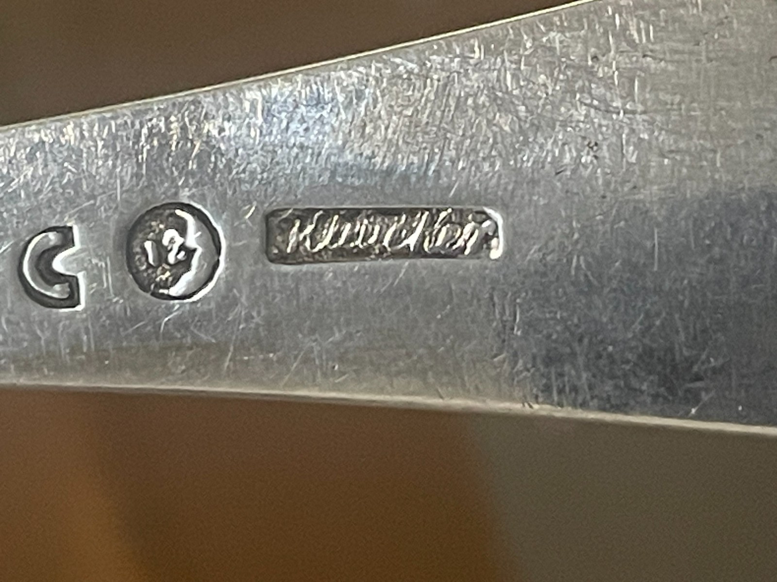 LARGE ANTIQUE Johann Heinrich Lorenz Kleucker 12-lot SILVER PUNCH LADLE 201 g