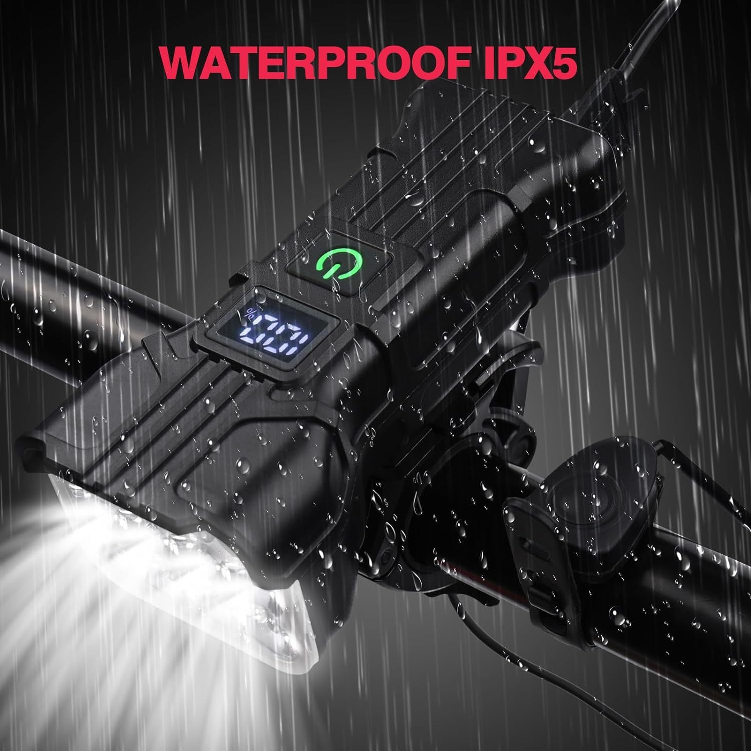 USB Rechargeable LED Bike Light Set Front and Rear Waterproof Cycling Lamp+Horn