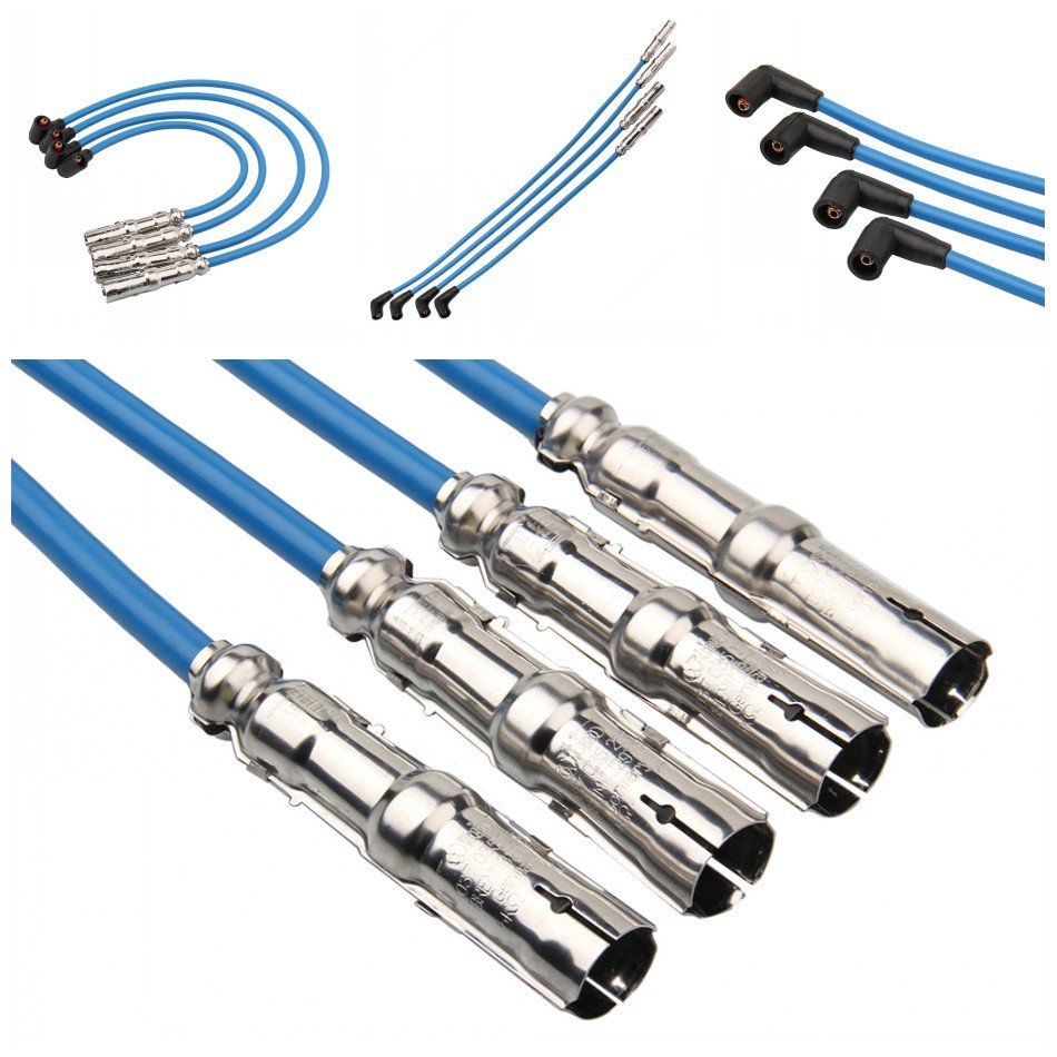 8mm 4X Spark Plug Wires Set 27588 Replace For Beetle Bora VW Golf GTI Jetta 2.0L