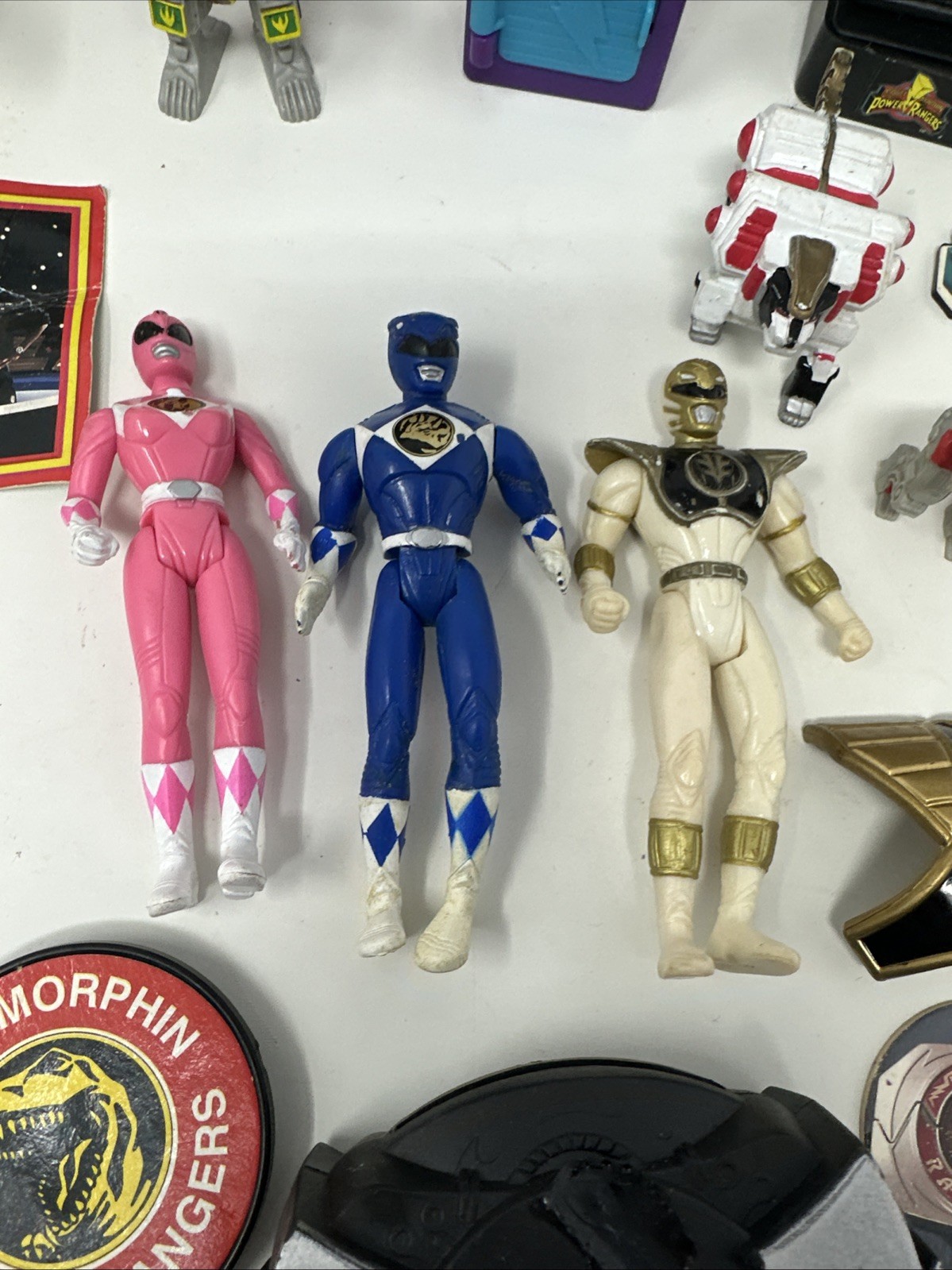Vintage Power Rangers Toy Lot Bandai 90s Figures parts, and other Items.
