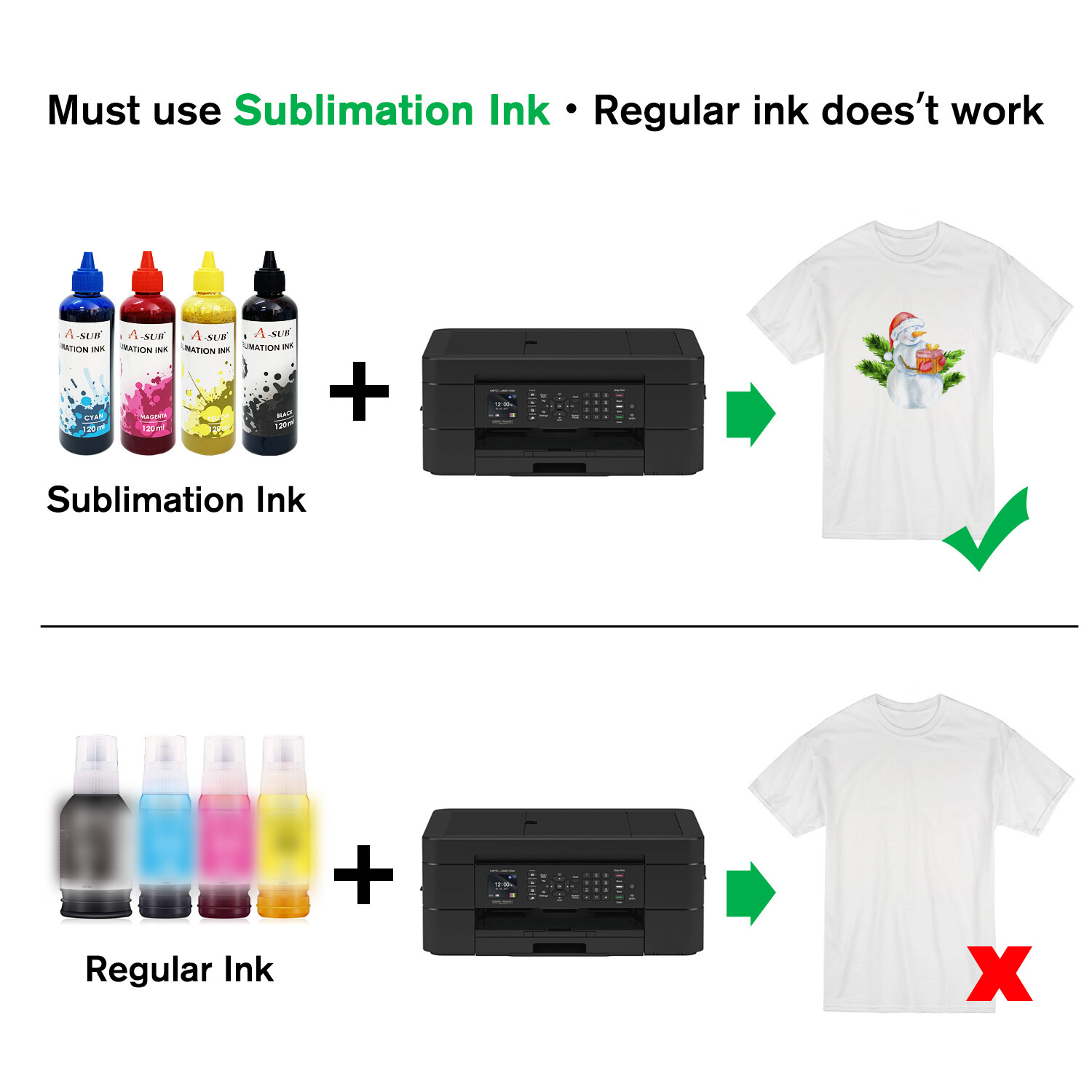 A-SUB Sublimation Paper 8.5x14 125g 110 Sheets for Inkjet Printer Heat Transfer