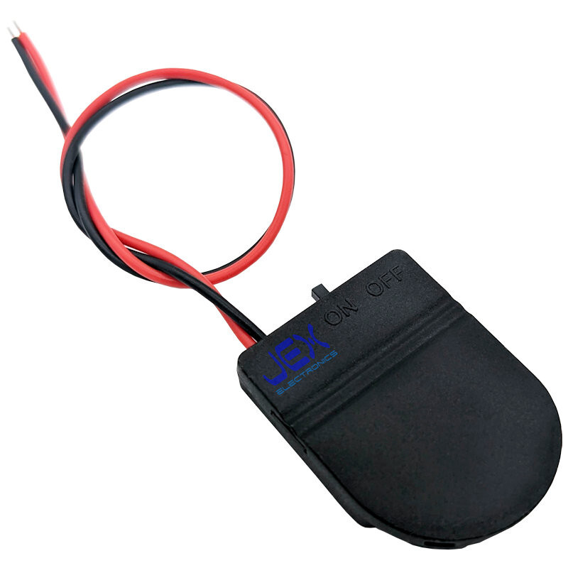 Single/1X CR2032 DIY Button Battery Holder Case Box 3V With Power Switch & Wire