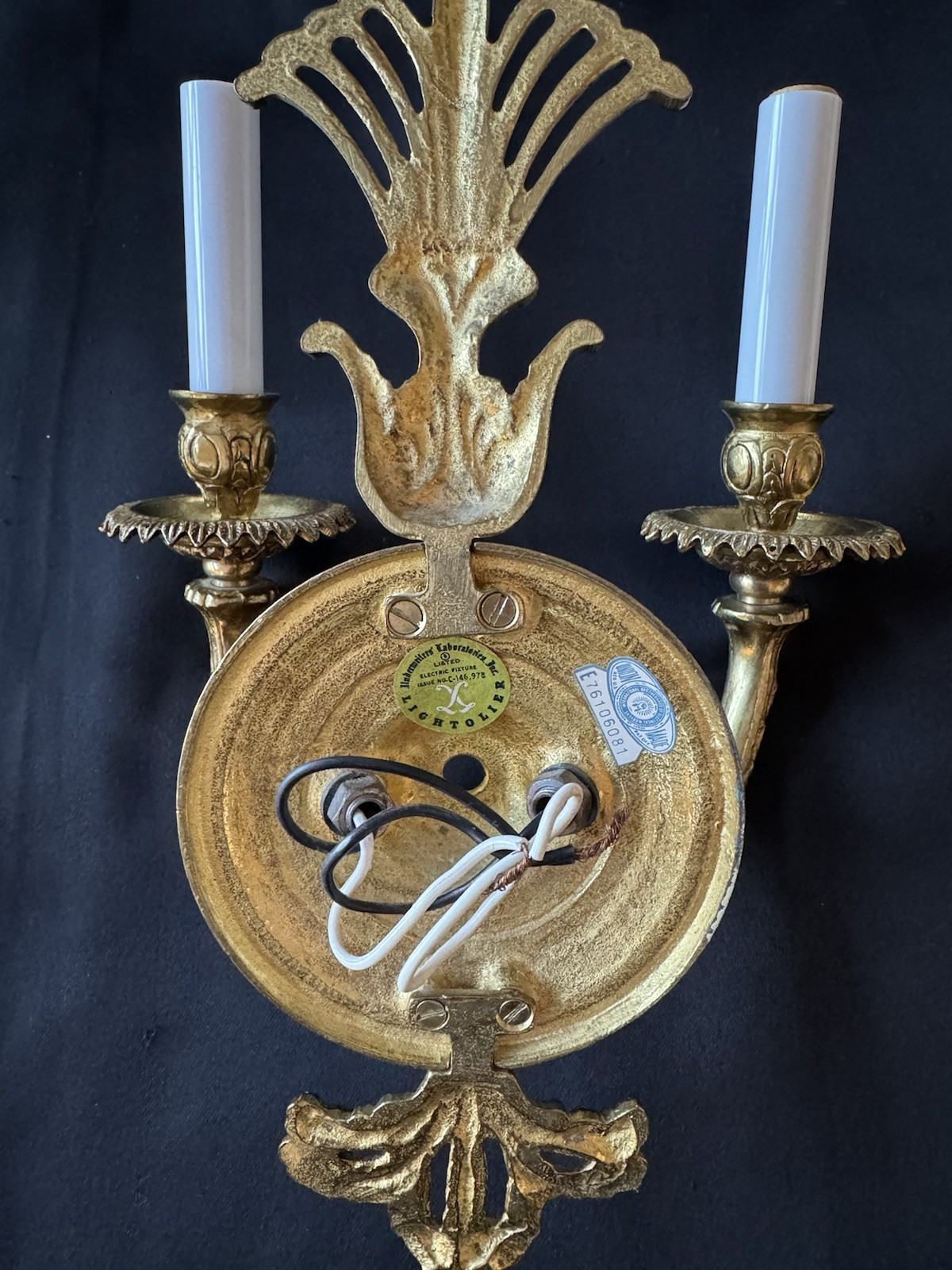 PAIR Vintage French Brass Wall Sconce Candelabras 2 Pair Available