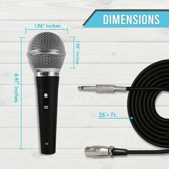 NEW Pyle PDMICKT34 Dynamic Microphone Kit (3) Professional Handheld Mics