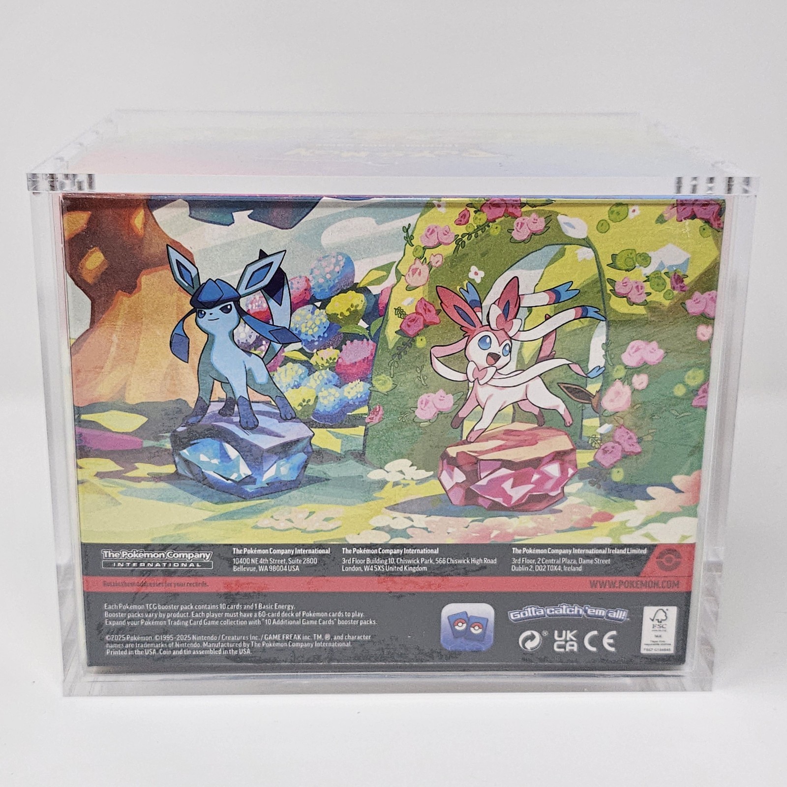 Pokemon Prismatic Evolutions Mini Tin Display Acrylic Case With Magnetic Lid