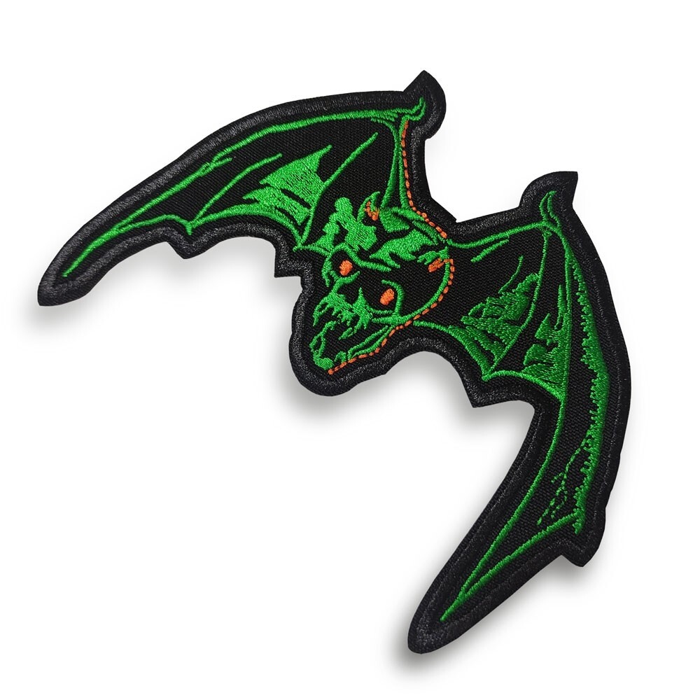 Overkill Bat Embroidered Sew-on Patch | Bat American Thrash Metal Band Logo