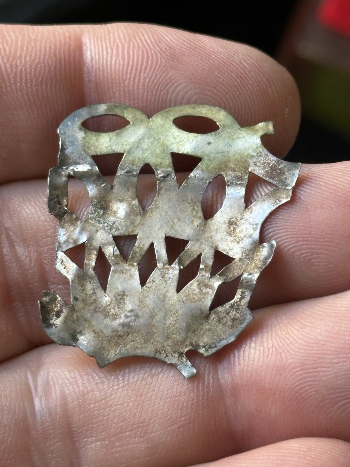 1700's SILVER FUR TRADE ERA LOT - BROOCH GORGET PIN RING BEAD ~ NICE COLLECTION