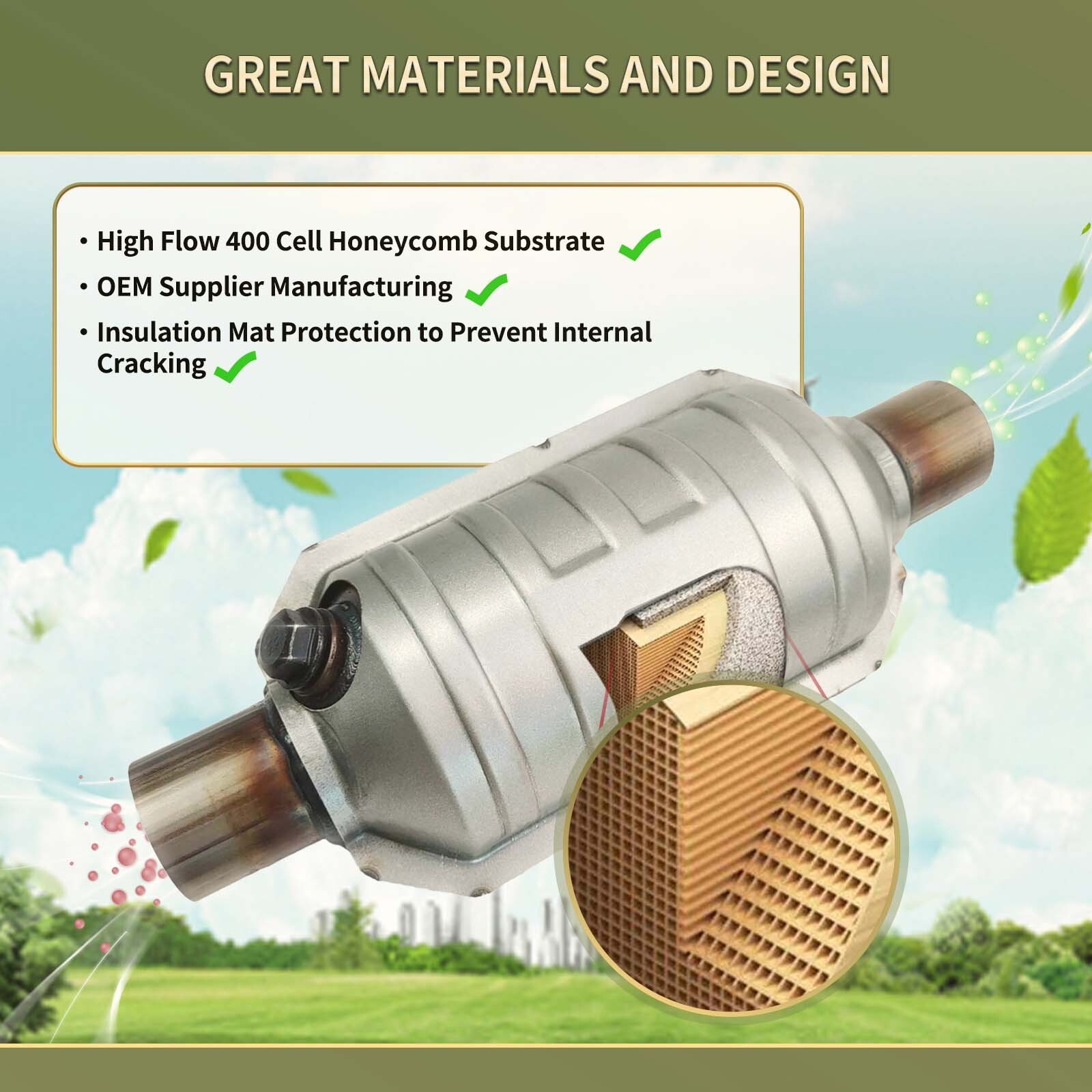 Set Catalytic Converter For Chevrolet Aveo /Chevy Aveo5 2009-2011 1.6L