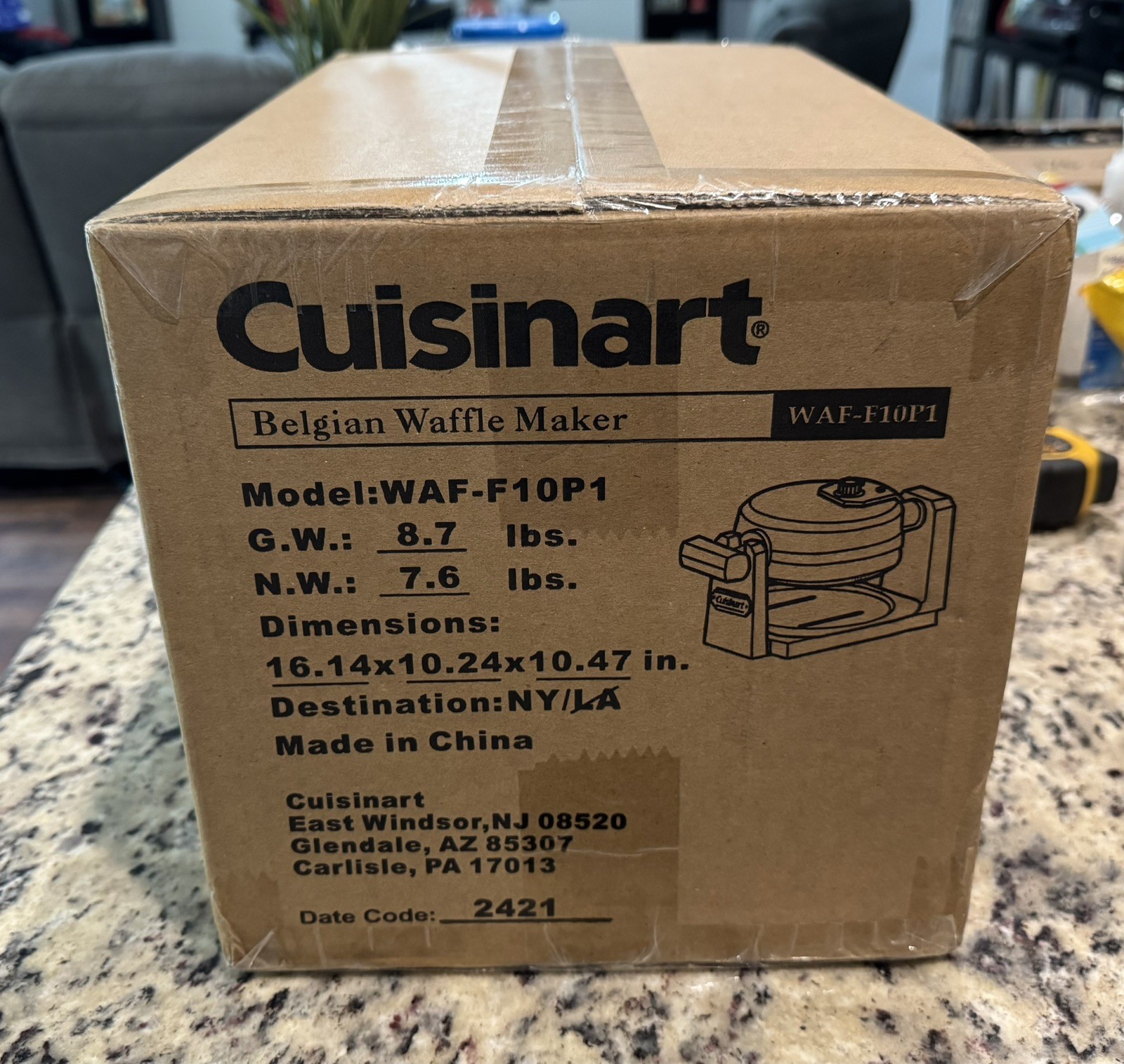 Cuisinart Model # WAF-F10P1 Belgian Waffle Maker Iron, Single, NEW in Box