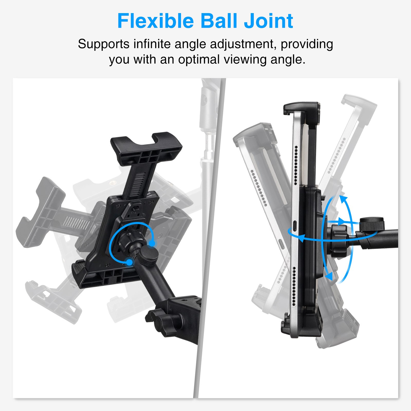 Mic Stand Adjustable Microphone Phone Holder Mount iPad iPhone All 4.7-13.5 Inch