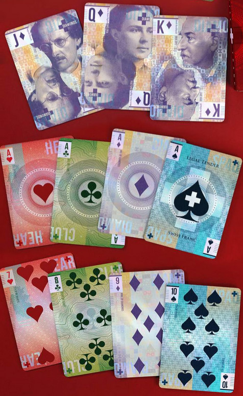 Legal Tender Playing Cards-Swiss Franc Legacy Ed.- Jackson Robinson/KWP #XXX/200