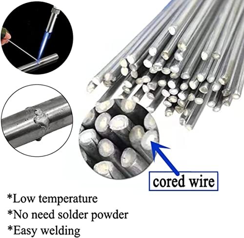 50 Pieces Flux Core Aluminum Rods Low Temperature Easy Melt Aluminum Welding