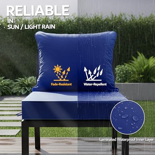 24x24 Inch Outdoor Chair Cushions Set of 2, Patio Furniture Cushions -