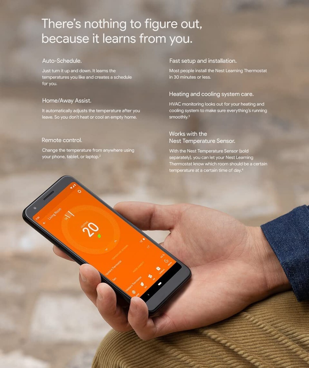 Google Nest 3rd Generation Learning WIFI Thermostat: T3007ES Stainless Steel A+