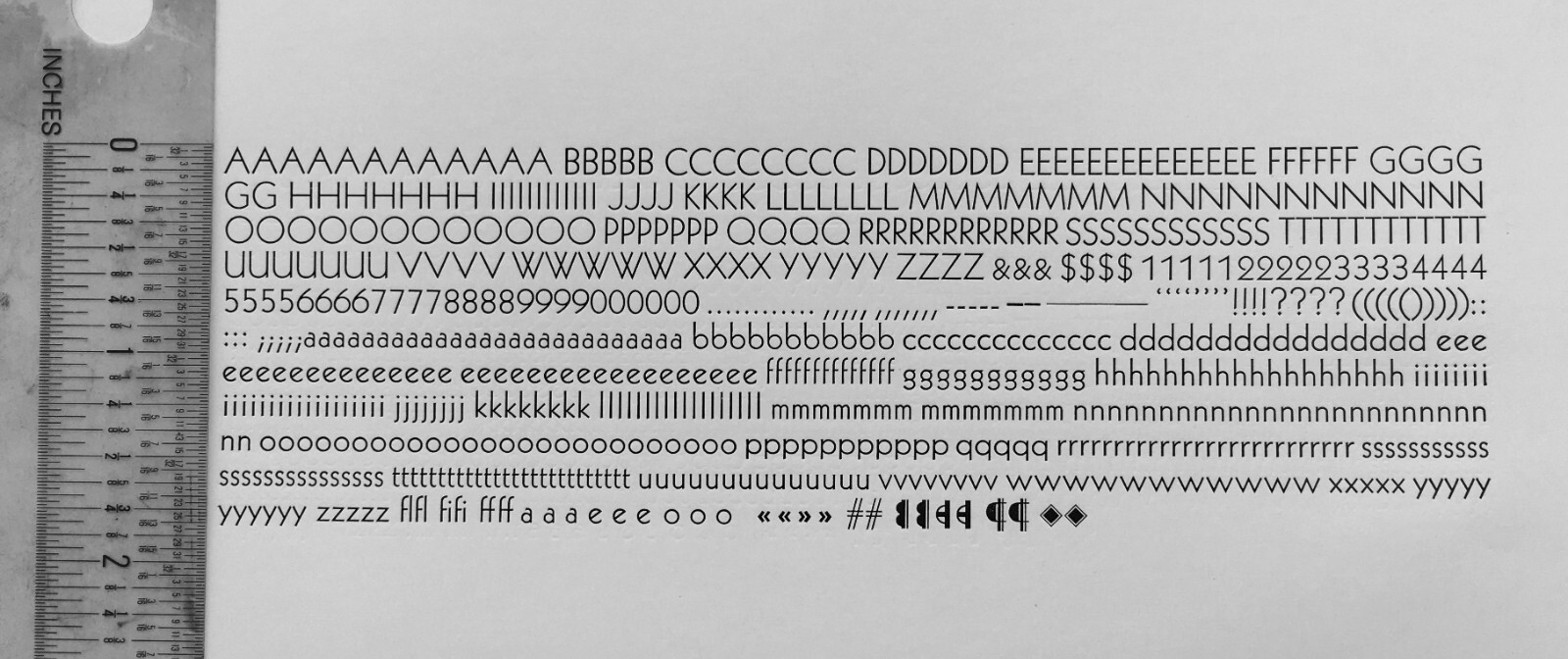 New Letterpress Type - 12 point Kabel (Sans Serif) Light