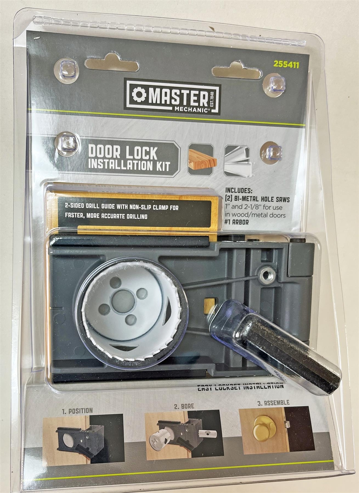 Master Mechanic DOOR LOCK INSTALLATION KIT Bi-Metal Hole Saws