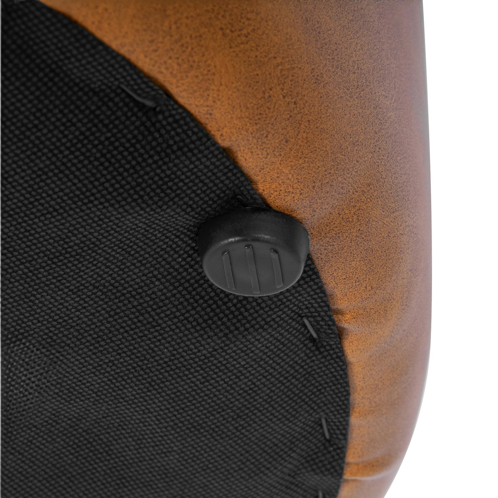 HomePop Upholstered Faux Leather Round Ottoman (No Lid, Seat Only) | HomePop ...