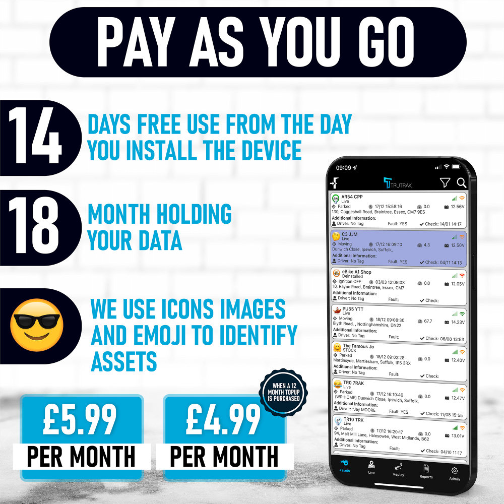 TruTrak GAT24 GPS Tracker 4G - Real Time magnetic vehicle car Tracking Device