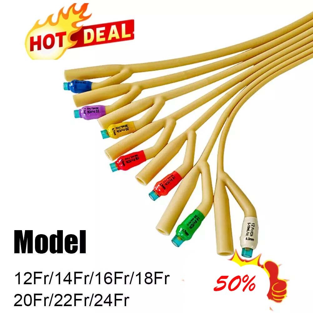 Medical Disposable 2 Way Silicone Urinary Catheter For 12/14/16/18/20/22/24Fr