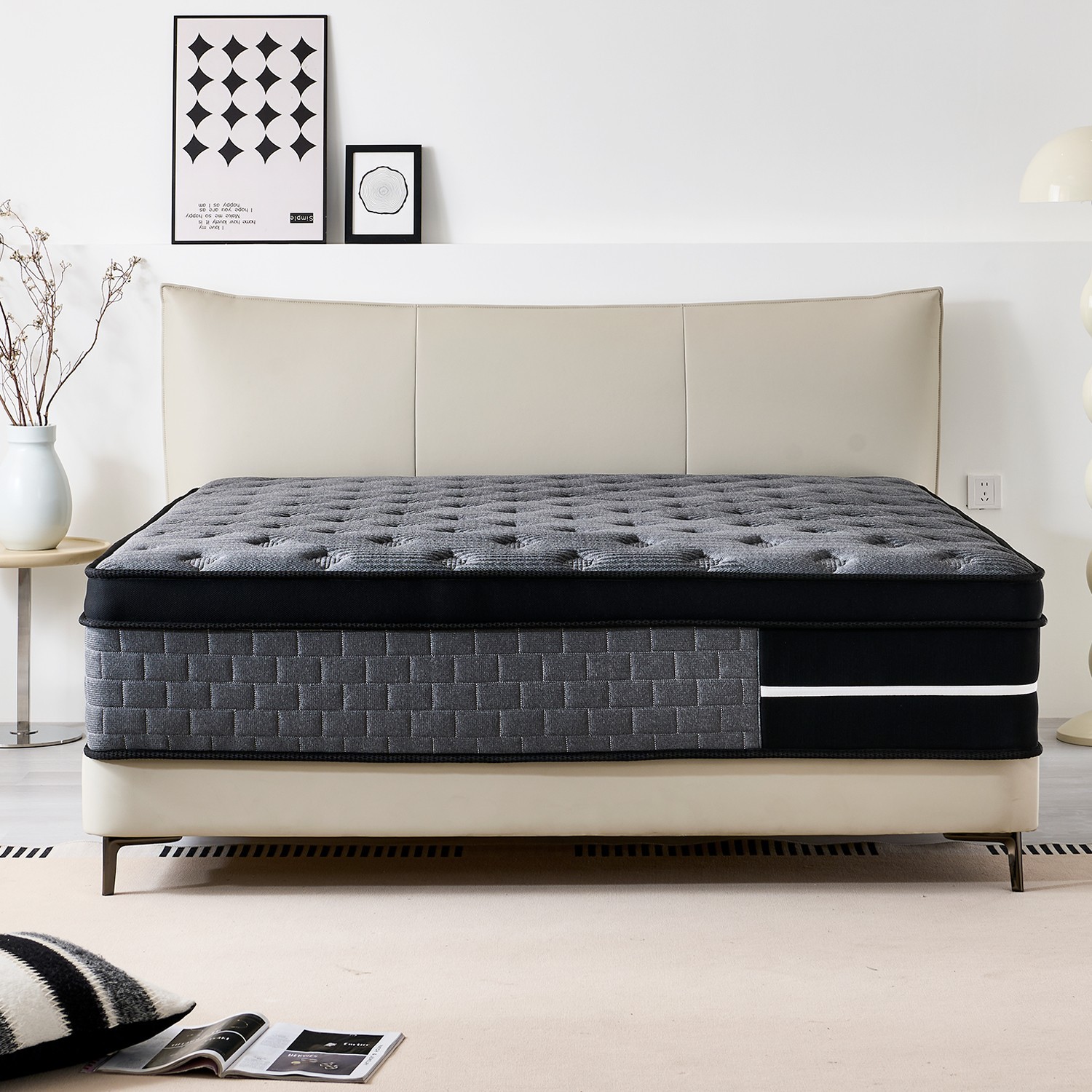 8"10"12"14 Twin Full Queen King Size Mattress in a Box Hybrid Spring Memory Foam