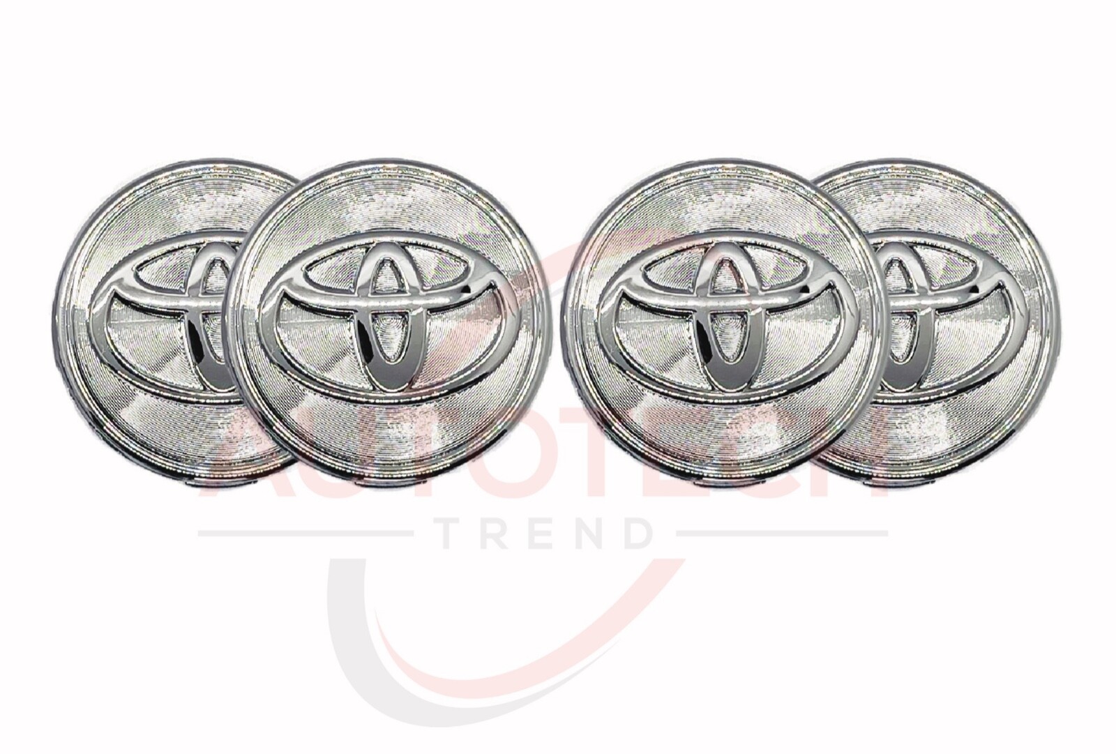 SET OF 4 TOYOTA WHEEL RIMS CENTER CAPS CHROME LOGO 62MM CAMRY