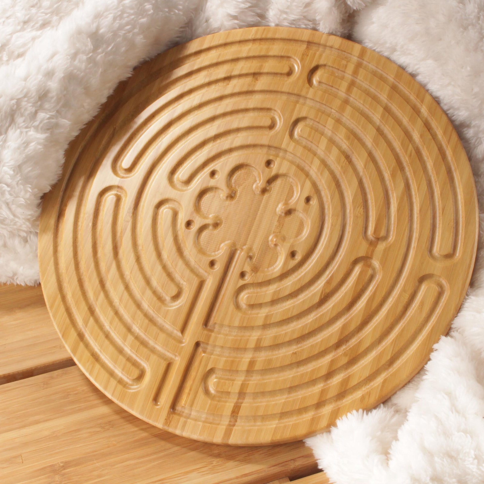 Double Sided Finger Maze Labyrinth for Meditation Prayer Chartres Style 12.5"