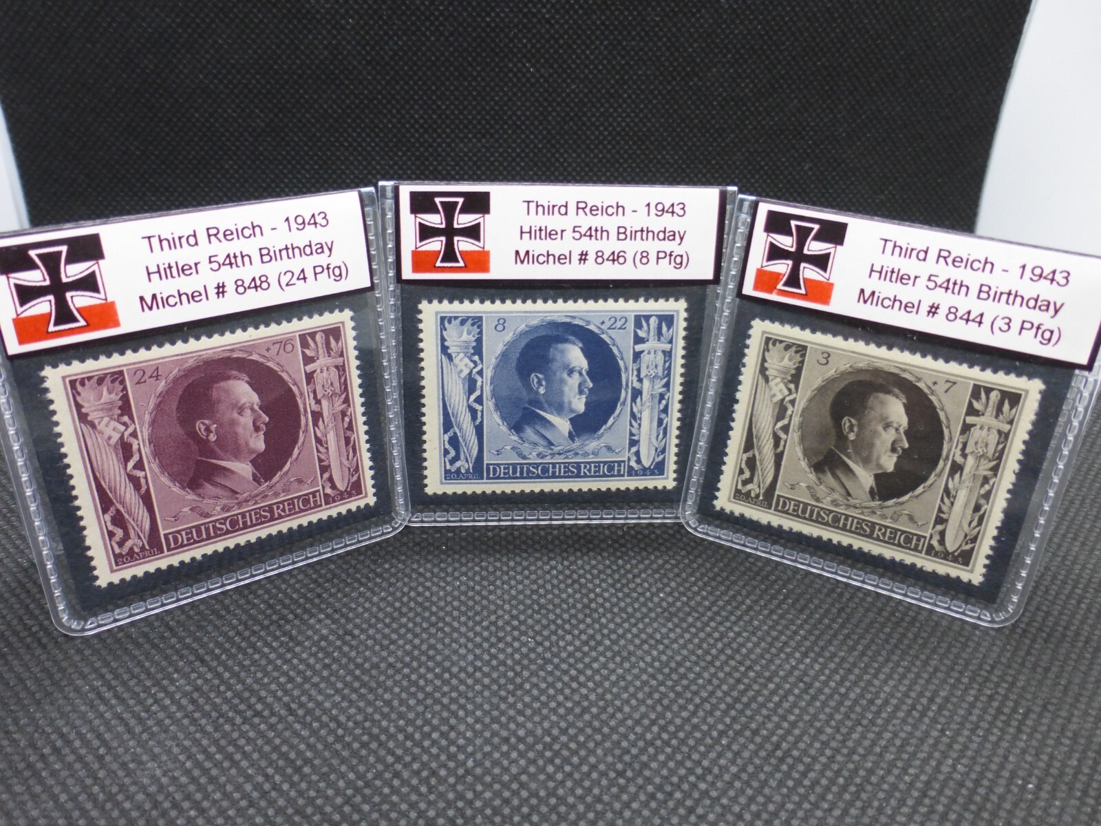 Adolf Hitler 1943 WW2 54th Birthday Stamp Third Reich Nazi Germany MNH Pfennig