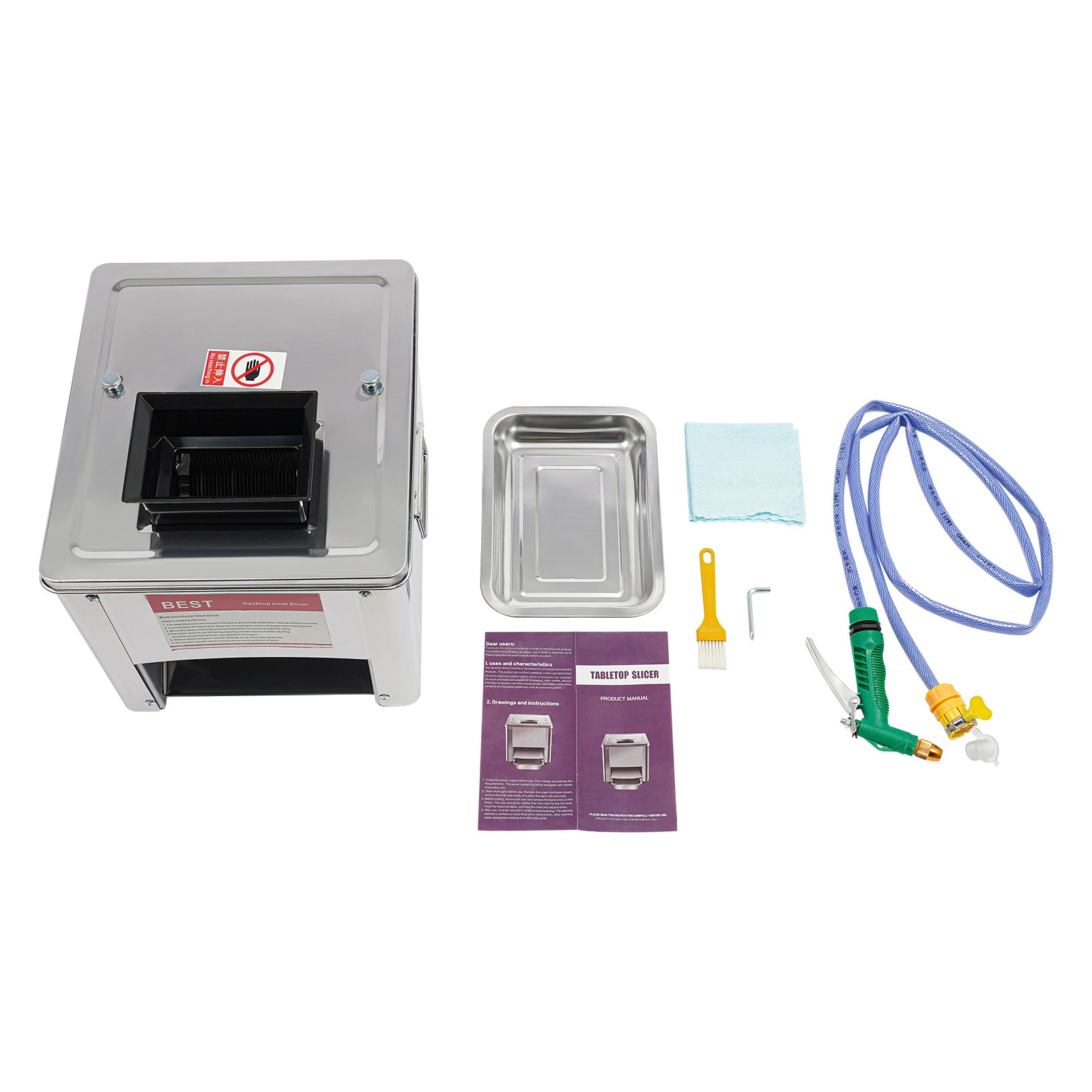 Meat Cutting Machine 150Kg/H Electric Meat Cutter Slicer 10mm Blade 850W 110V