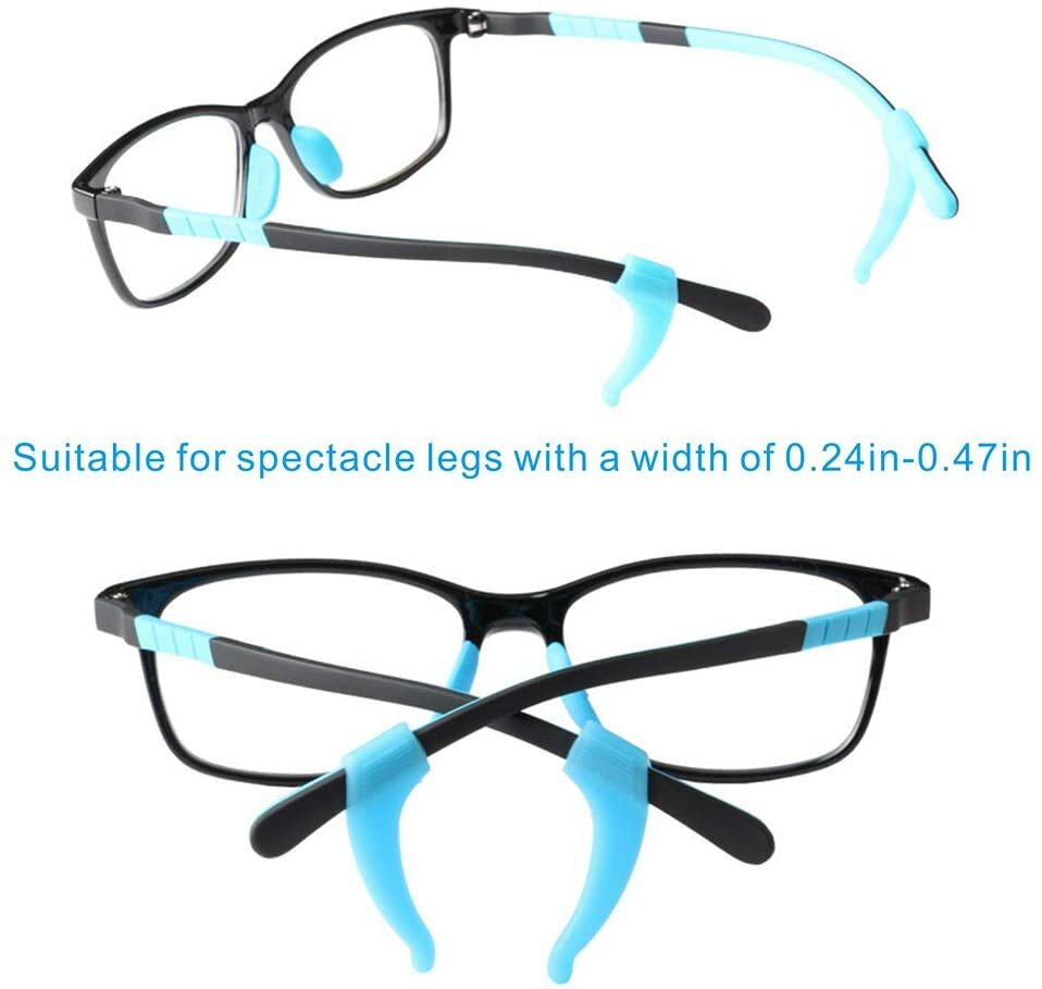 6 Pair Anti Slip Glasses Ear Hooks Tip Eyeglasses Grip Temple Holder Silicone US