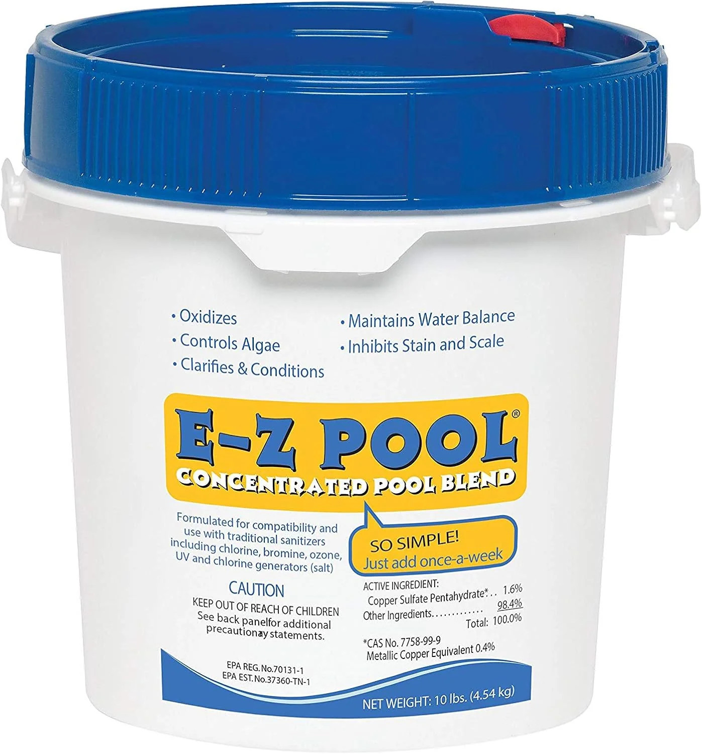 EZ Pool Concentrated Pool Blend 10 lb Weekly All-In-One Pool Water Treatment