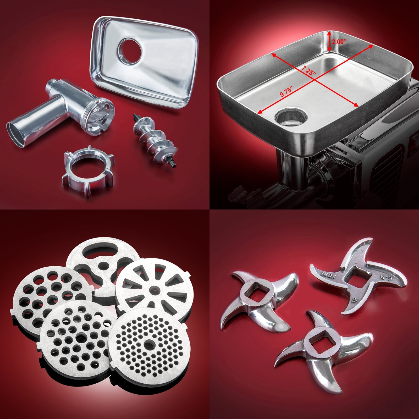 STX Intl Turboforce 3500 HD Heavy Duty Meat Grinder w/ Foot Pedal, Juicer & More