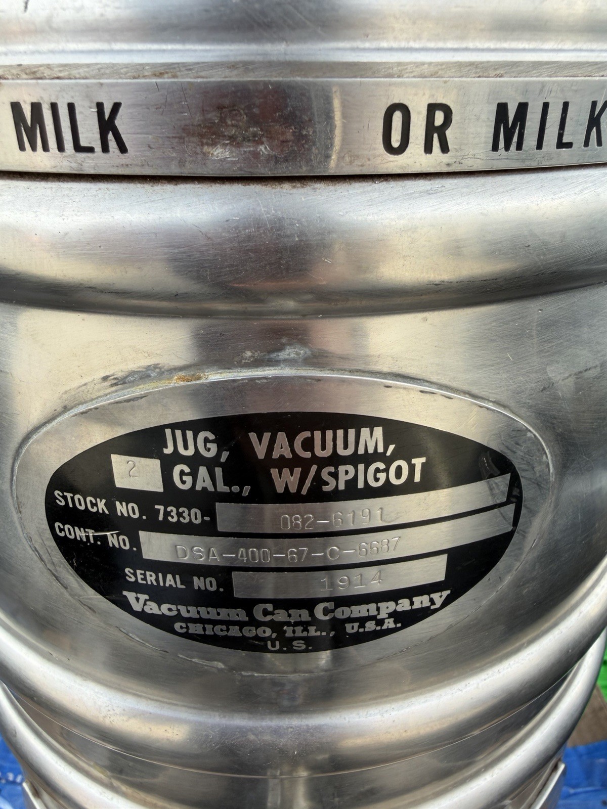 Vintage 3 Gallon Military Insulated Beverage Dispenser Container