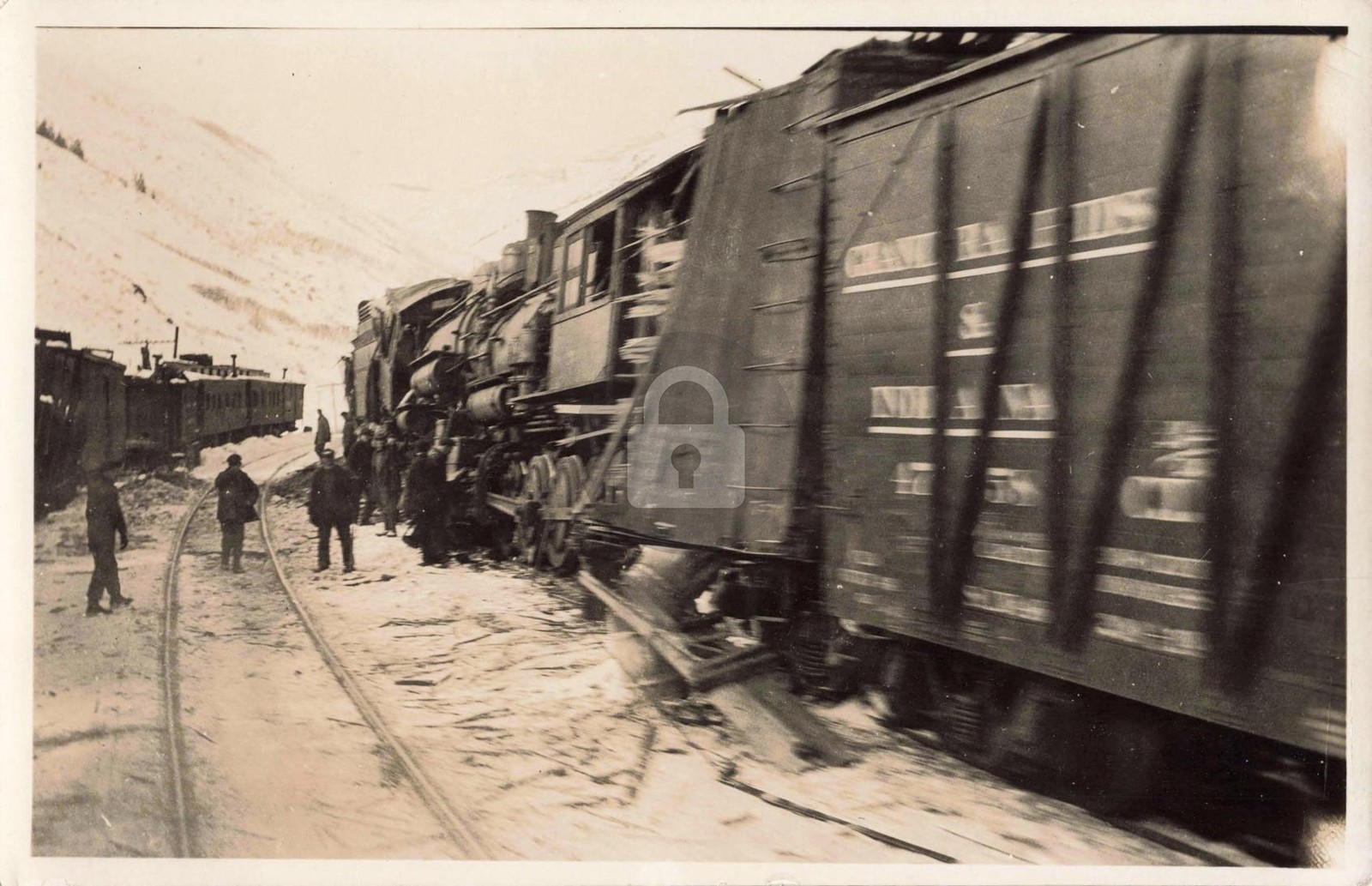 Railroad Collision Grand Rapids & Indiana Railroad MI RPPC Photo Postcard COPY