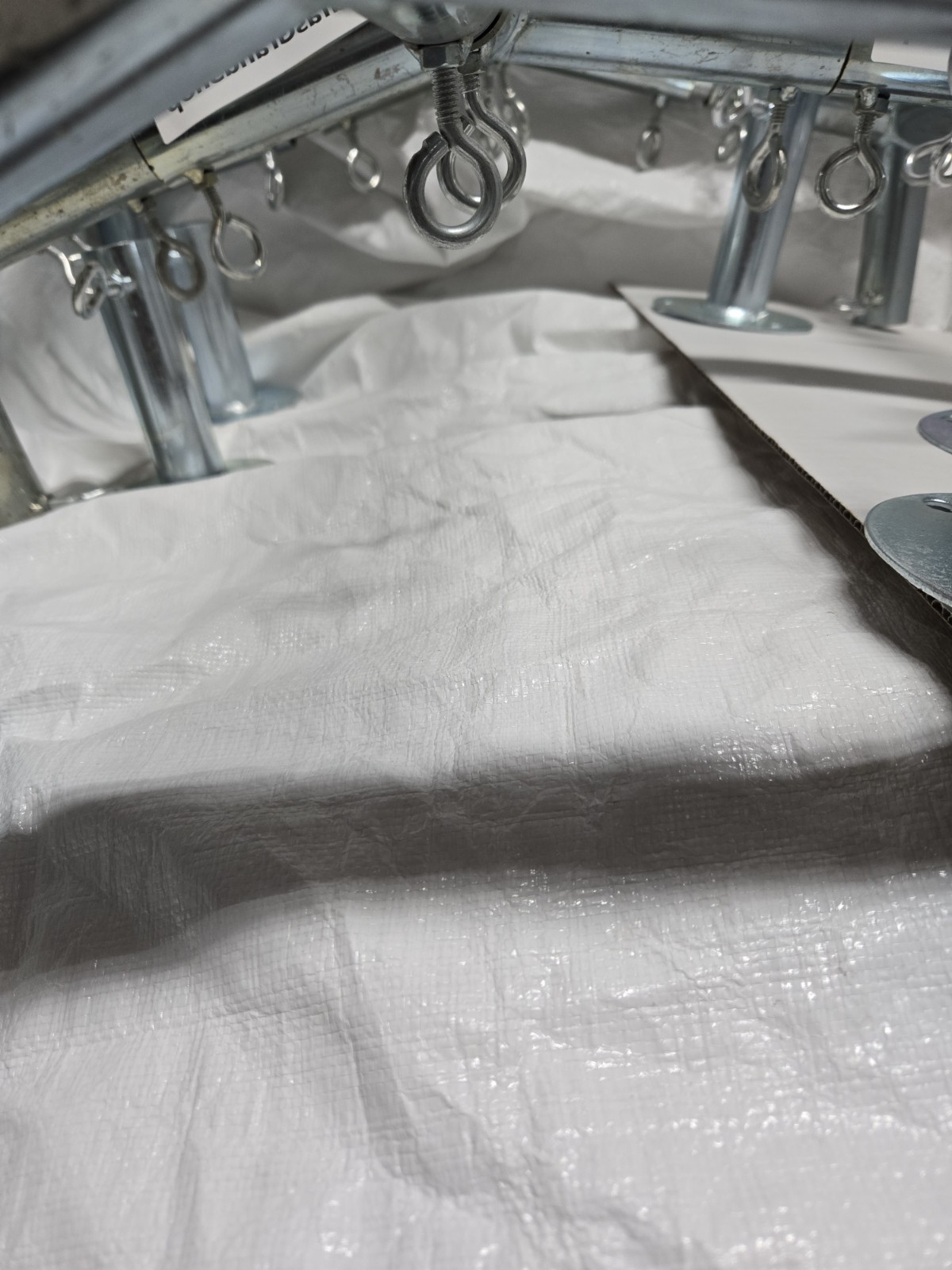 6 Leg Canopy Low Peak 10x20 Fittings Set 1'' Carport Frame Shed Tent 102 Degree