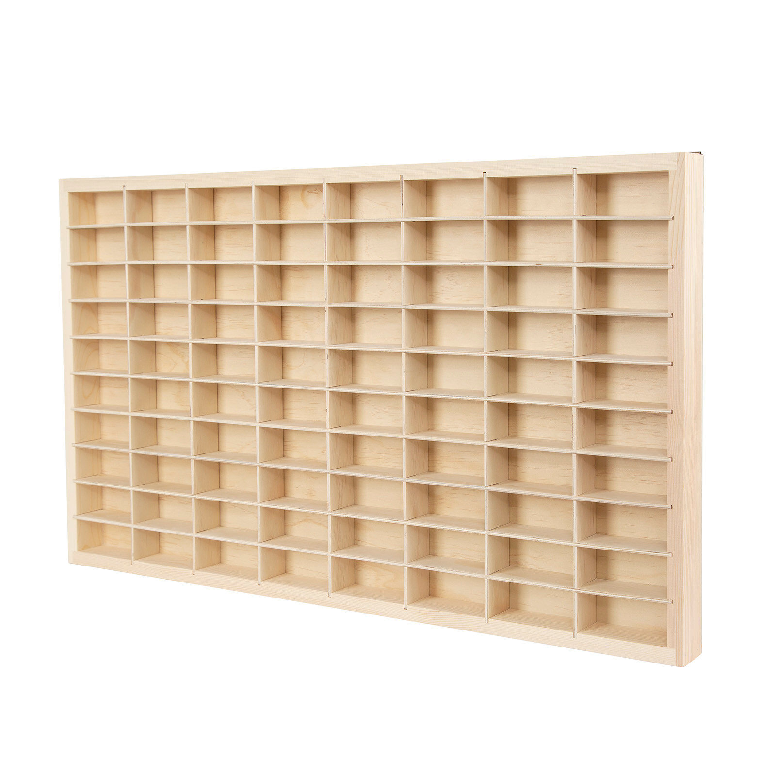 80 Grids for Hot Wheels 1:64 Diecast Car Matchbox Wood Display Shelf Storage