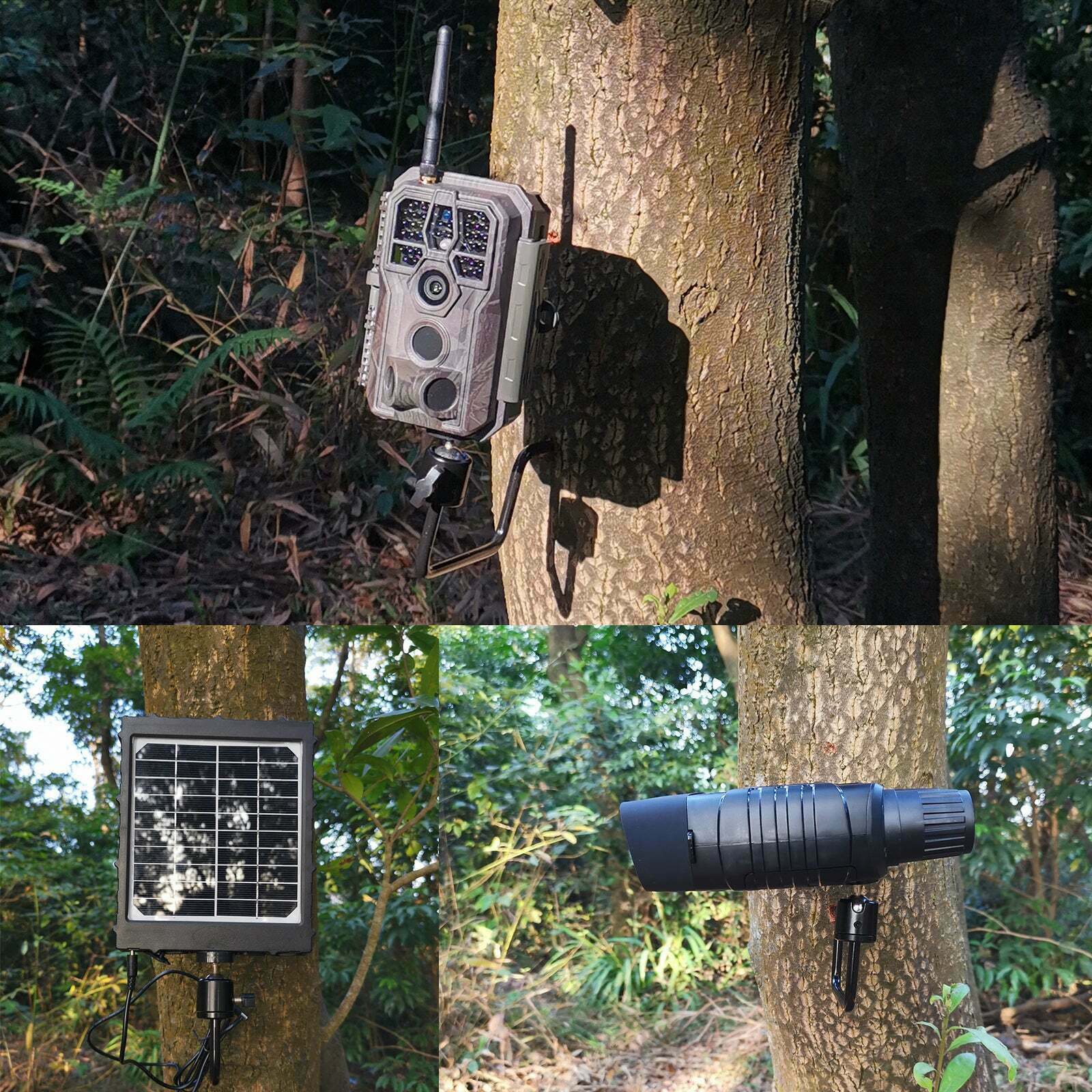 4 Pack Trail Camera Mount Tree Holder 360 Degree Adjustable Game Camera Mounting