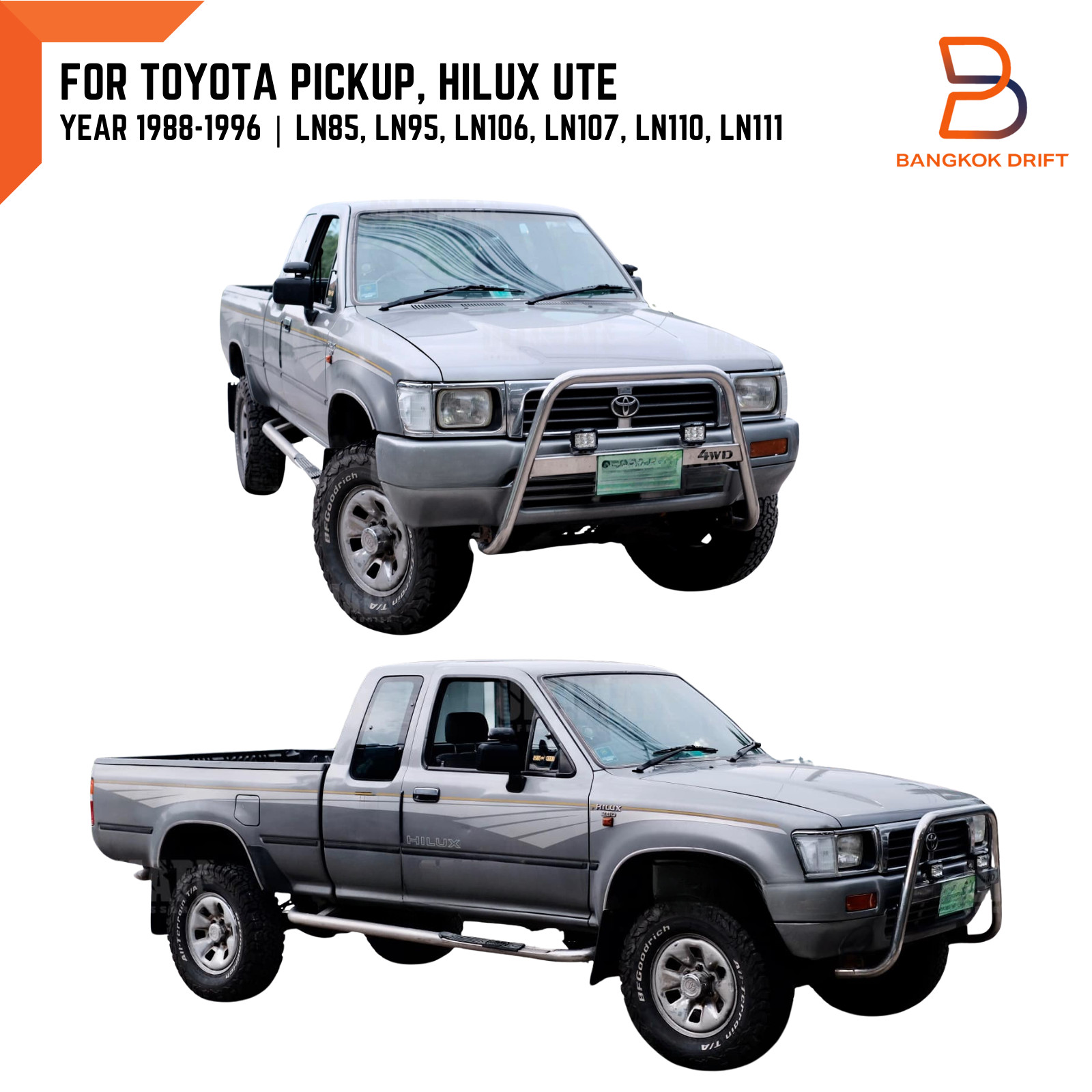 Front Window Gasket Rubber Seal Fit Toyota Pickup 89-96 w/ Moulding Slot Chrome