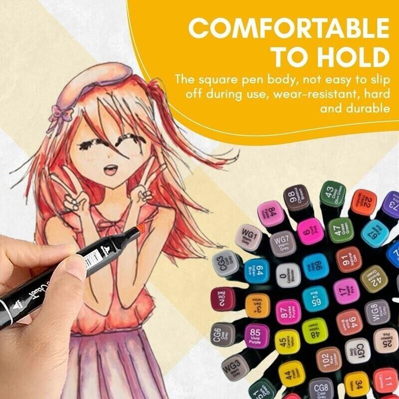 80 Colors Alcohol Based Markers Dual Tip Drawing Markers Set for Drawing