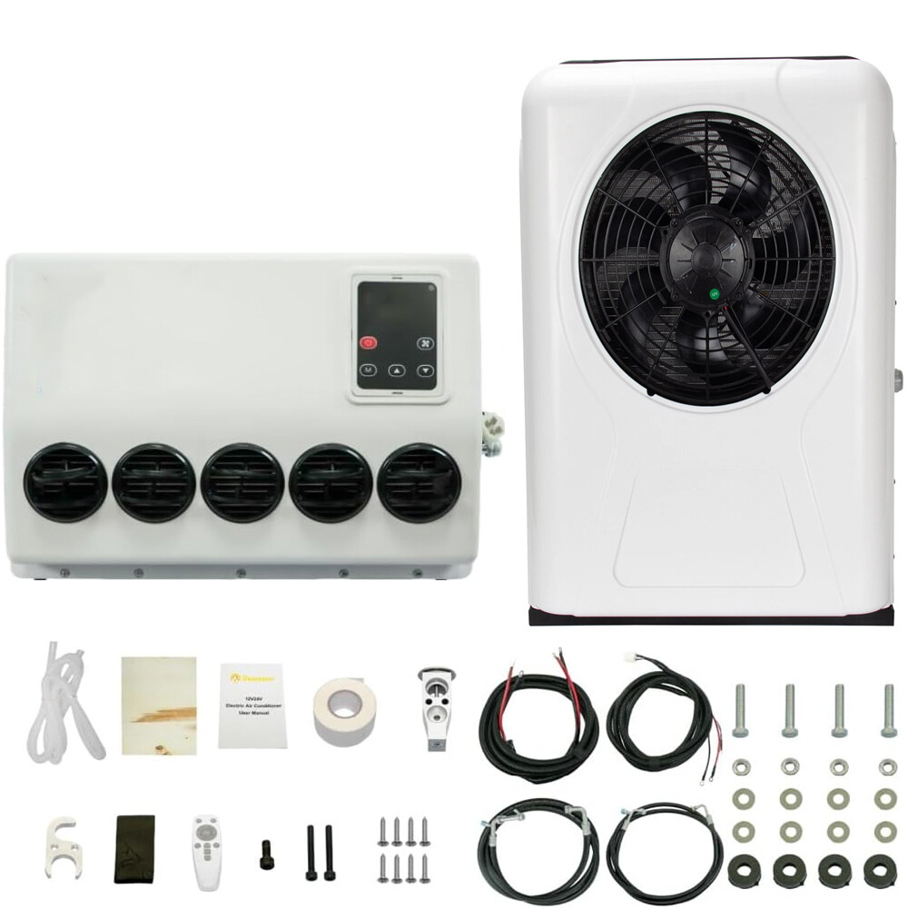 12000BTU 12V Truck Cab Air Conditioner Split AC for Semi Trucks Bus RV Caravan