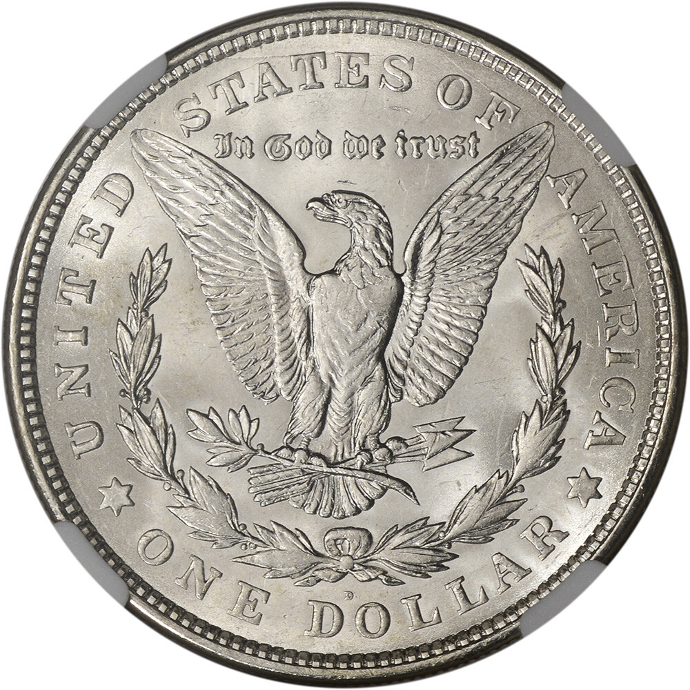 1921-D US Morgan Silver Dollar $1 - NGC Brilliant Uncirculated