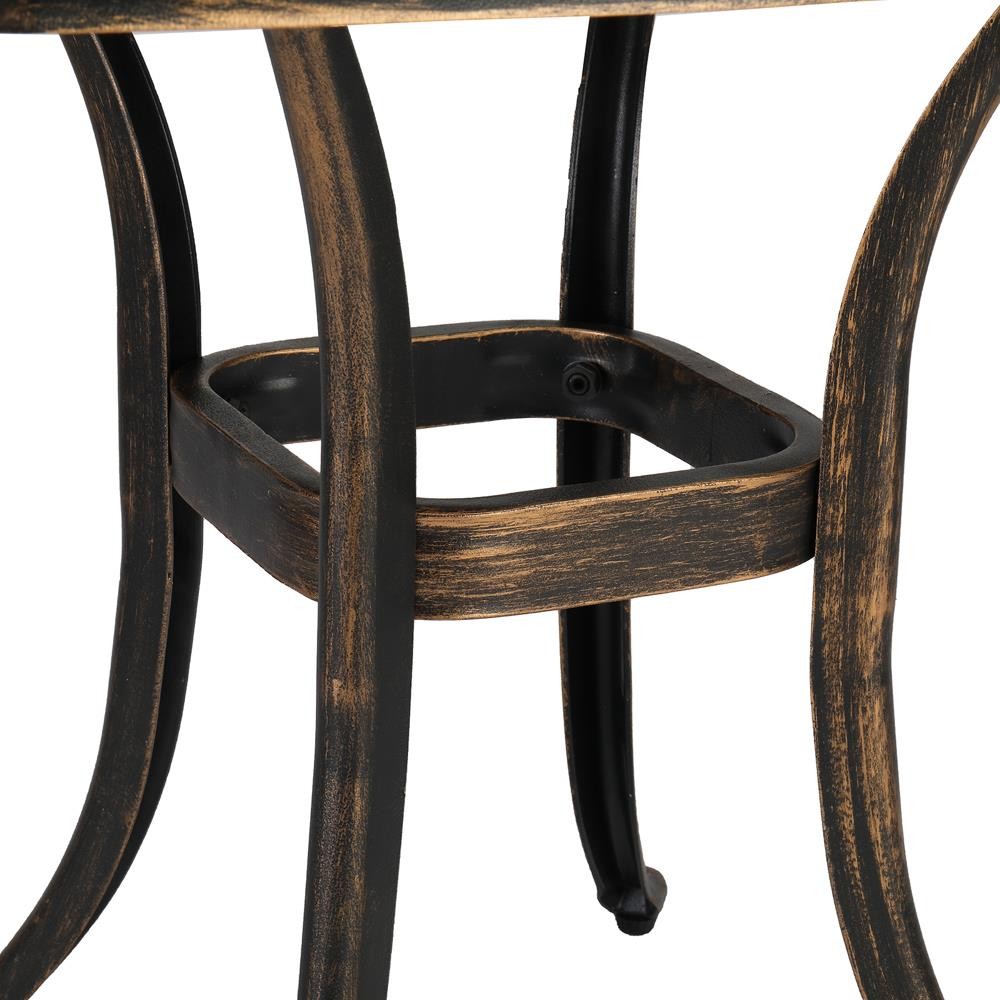 Coffee Dining Table 21inch Square Garden Cast Aluminum Table for Outdoor Garden