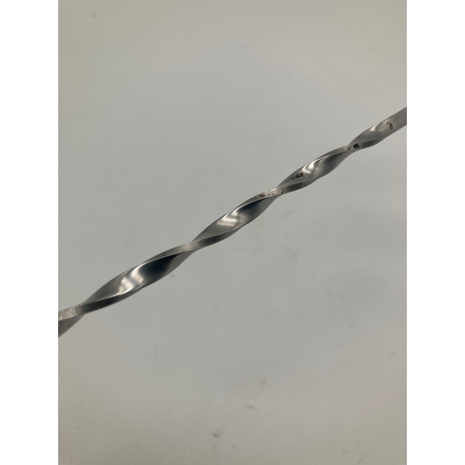 10 Inch Stainless Steel Twisted Bar Spoon with Trident Garnish Fork Silver