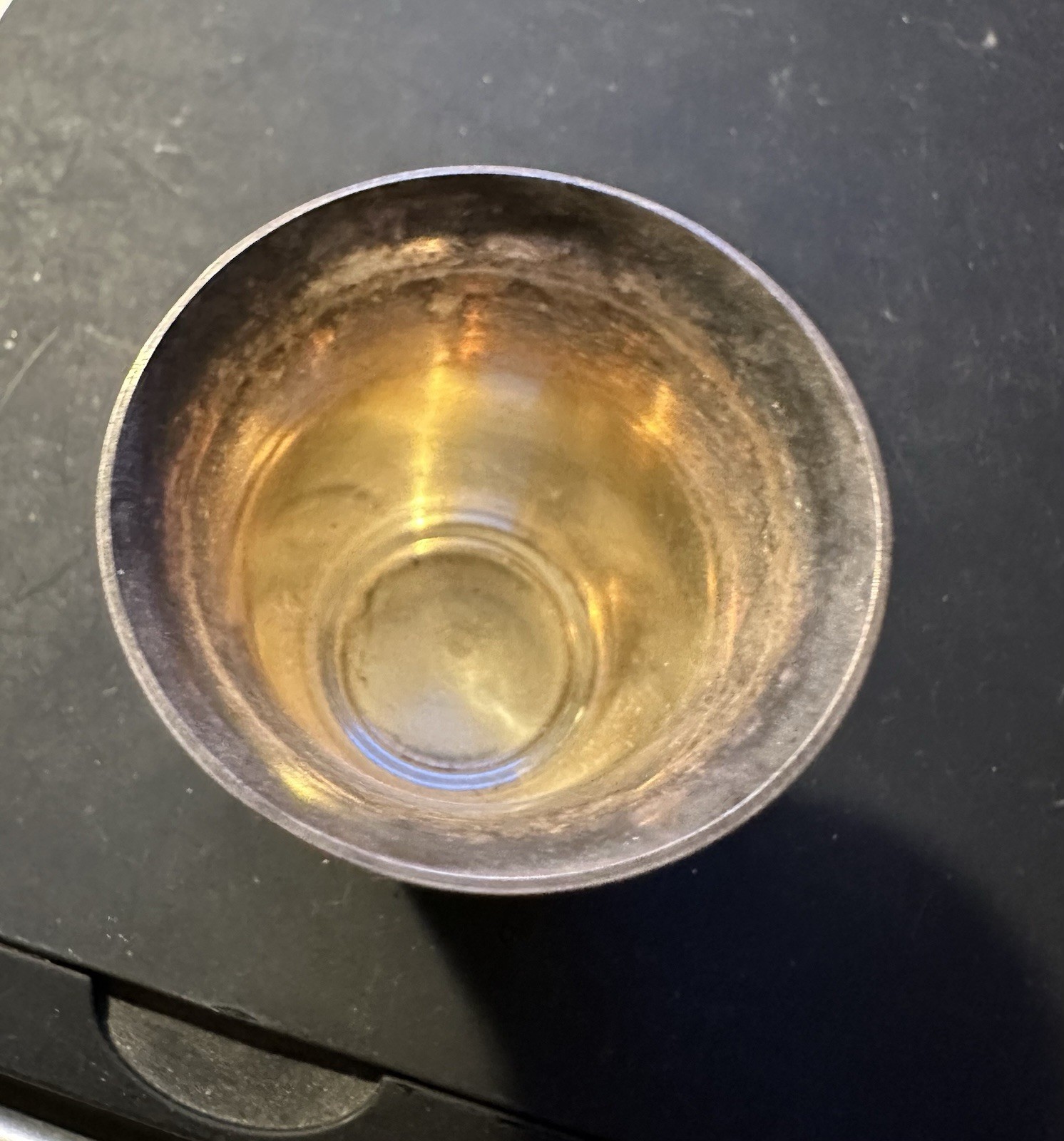 Vintage Small Silverplate Cup Toothpick Holder Hallmarked