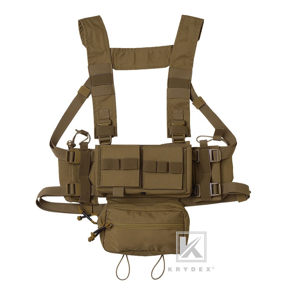 KRYDEX MK3 MK4 Micro Fight Chassis Chest Rig Modular Carrier Pouch Coyote Brown